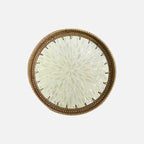 Lotus Leaf Rattan & Shell Fruit Bowl Tray