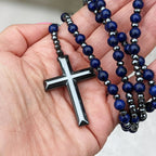 Orion Spiritual Necklace with Tiger Eye & Lapis Lazuli – Men's Rosary