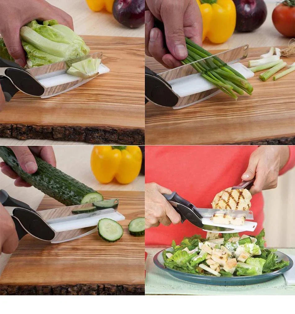 2-in-1 Kitchen Knife Cutting Board