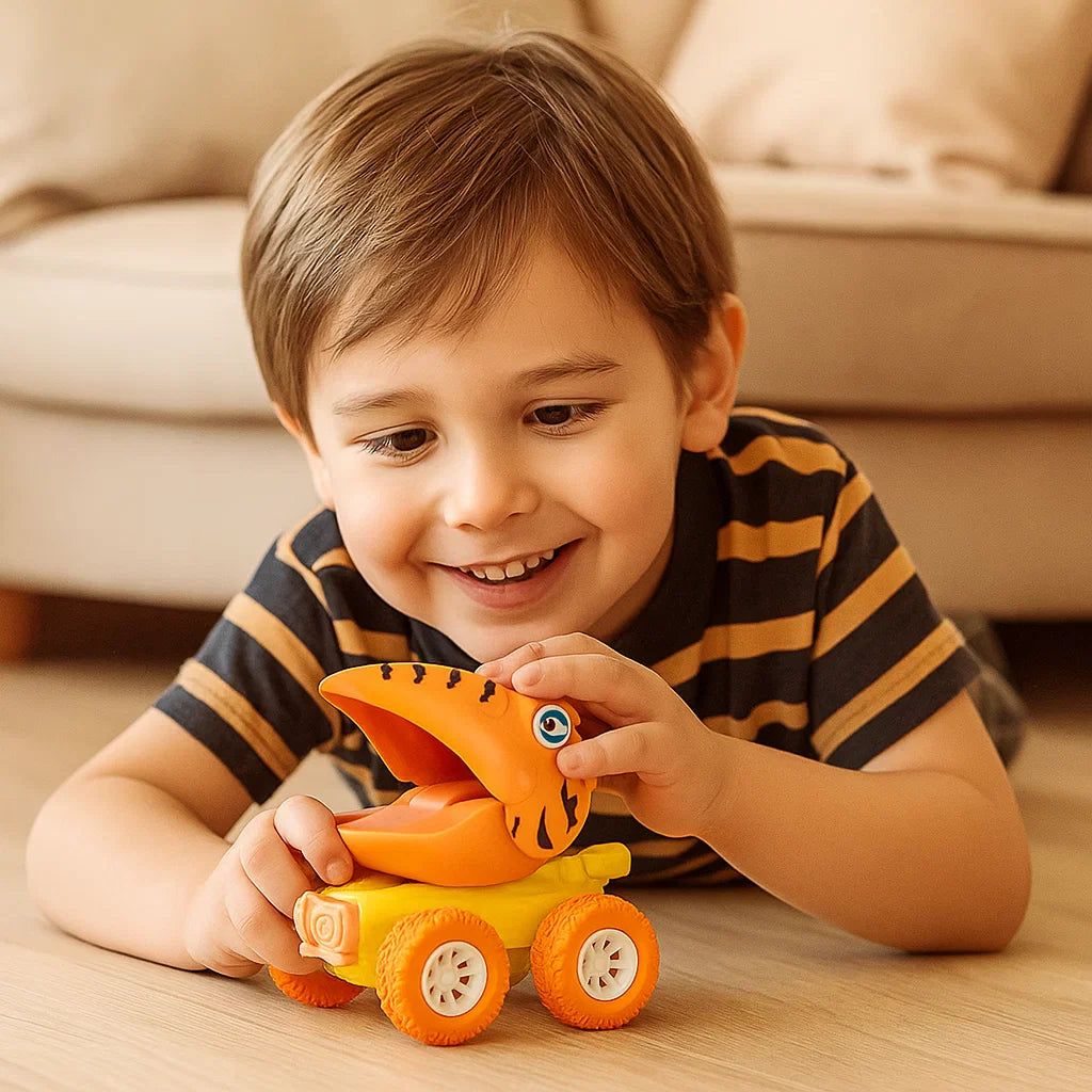 PUSH & DRIVE DINO MONSTER TRUCKS
