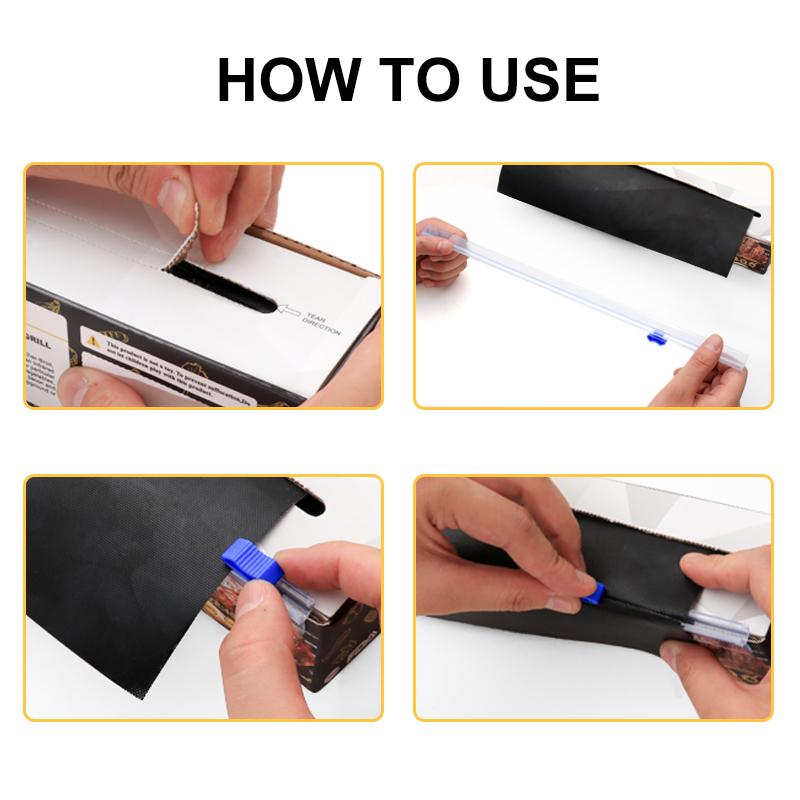 Non-stick BBQ grill mats with cutting box