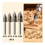 Drill set for wood sculptures