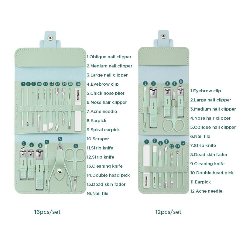 Nail Clippers Portable Set (12/16 Pieces)