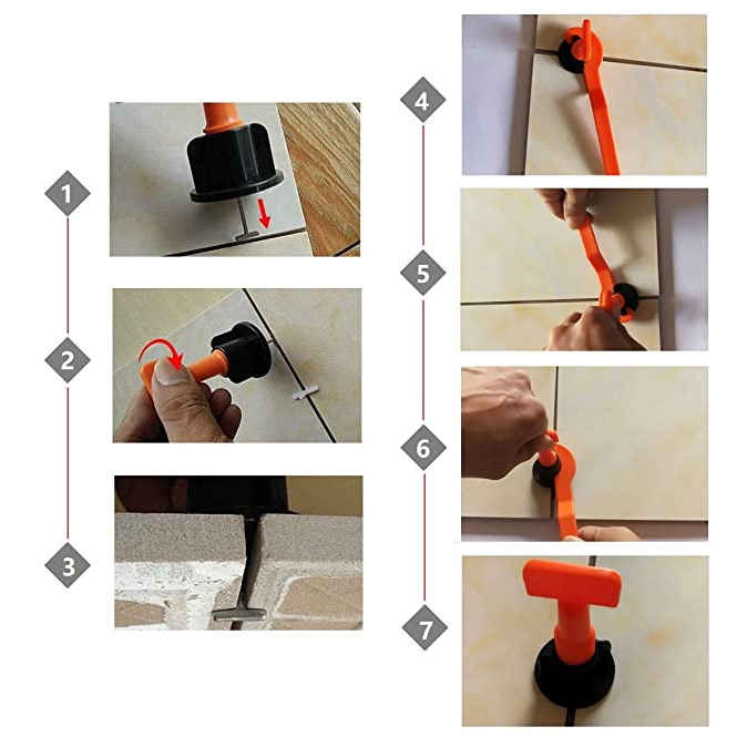 Reusable tile leveling system