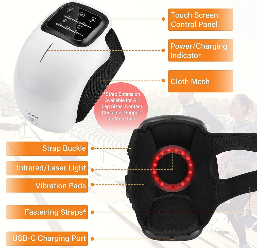 WarmFit Knee Massager with Infrared and Vibration – Wireless and Rechargeable