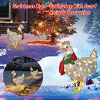 Bright Chicken with Scarf Christmas Decoration