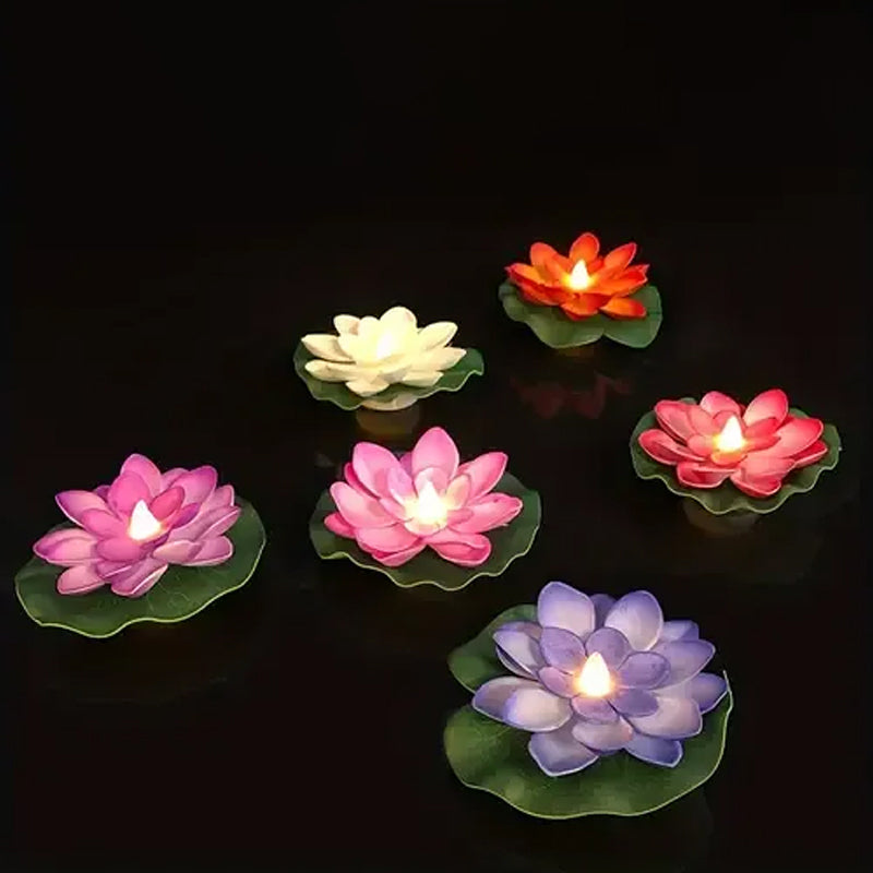 Lotus-shaped solar fountain pond decoration