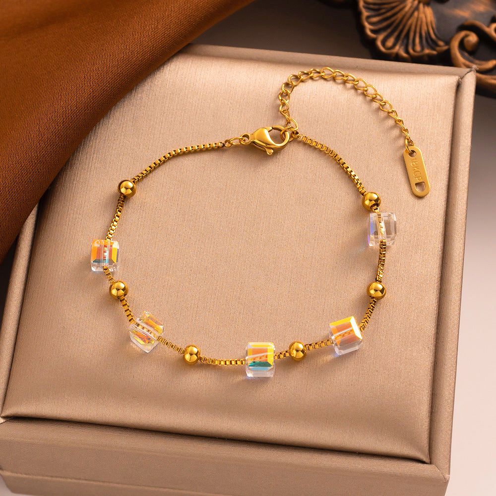 Niche Design Crystal Bead Necklace