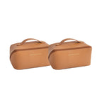 Large Travel Cosmetic Bag with Double-Layer Design