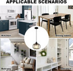 Pendant Light Black Glass Globe Ceiling Fixture