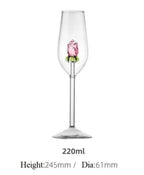 La Vie En Rose | Champagne Glass - Handmade