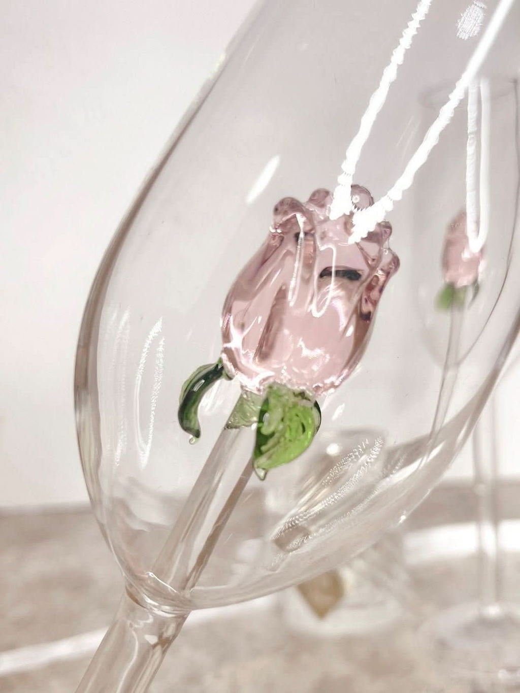 La Vie En Rose | Champagne Glass - Handmade