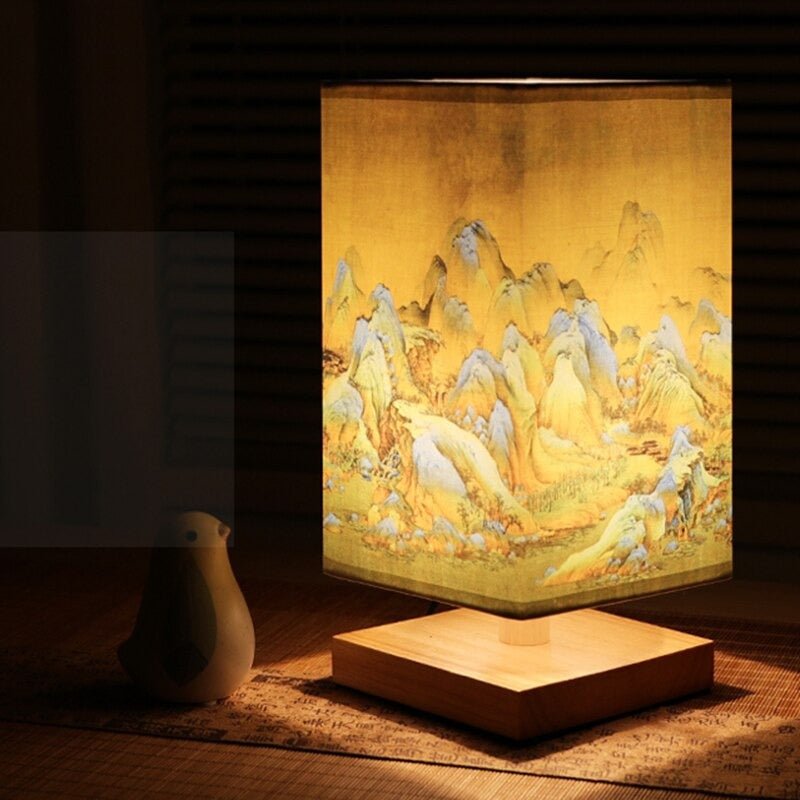 Paper Table Lamp | Japanese Scandinavian Style | Warm Light