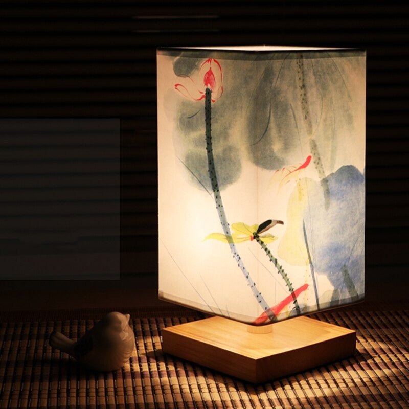 Paper Table Lamp | Japanese Scandinavian Style | Warm Light