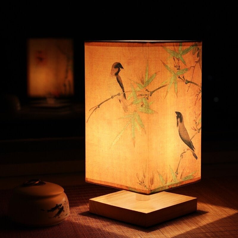 Paper Table Lamp | Japanese Scandinavian Style | Warm Light