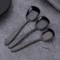 Lepeluxe – 3-piece Stainless Steel Serving Spoon Set with Flat Bottom