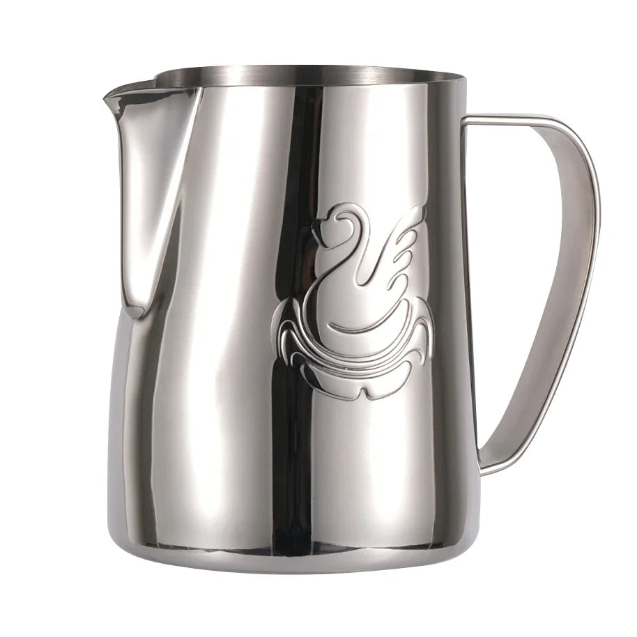 Latte Art Milk Jug Swan Spout Espresso Frothing Stainless steel Pitcher