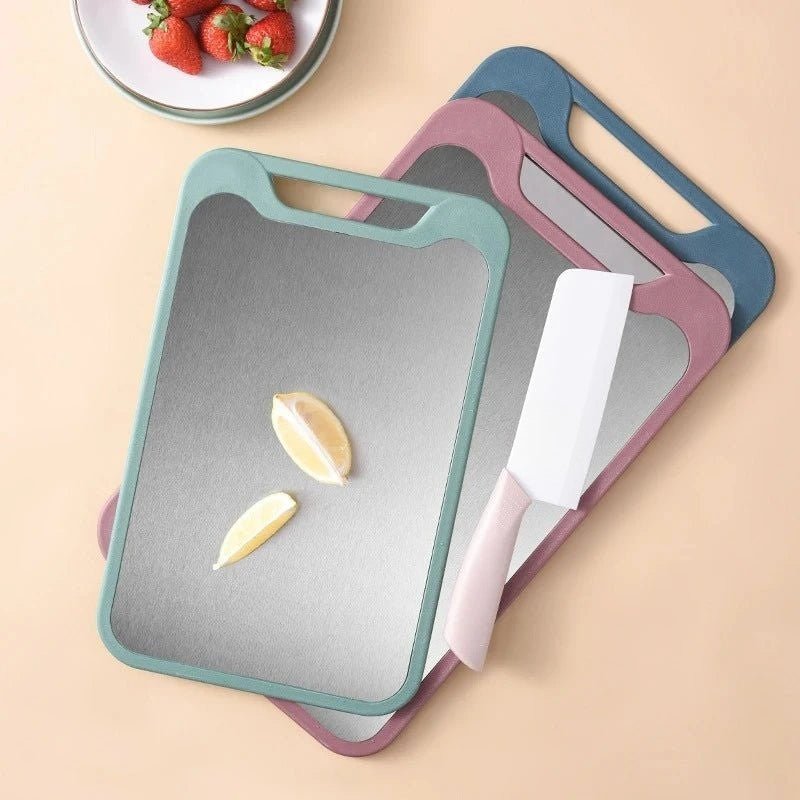 Lattea – Double Sided Stainless Steel Cutting Board with Non-Stick Surface