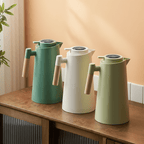 Lattea – Thermal Jug with Temperature Display, Leak-Proof Design & Wooden Handle