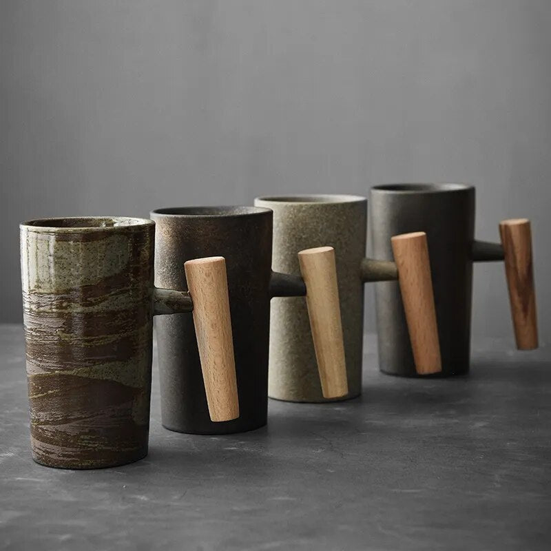 LATTECRAFT – Nordic Earth Latte Cups Handmade Ceramic Coffee Mugs with Ergonomic Grip