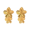 Layered Hibiscus Flower Floral Earrings
