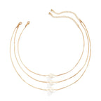 Layered Pearls Strung On Rope Necklace