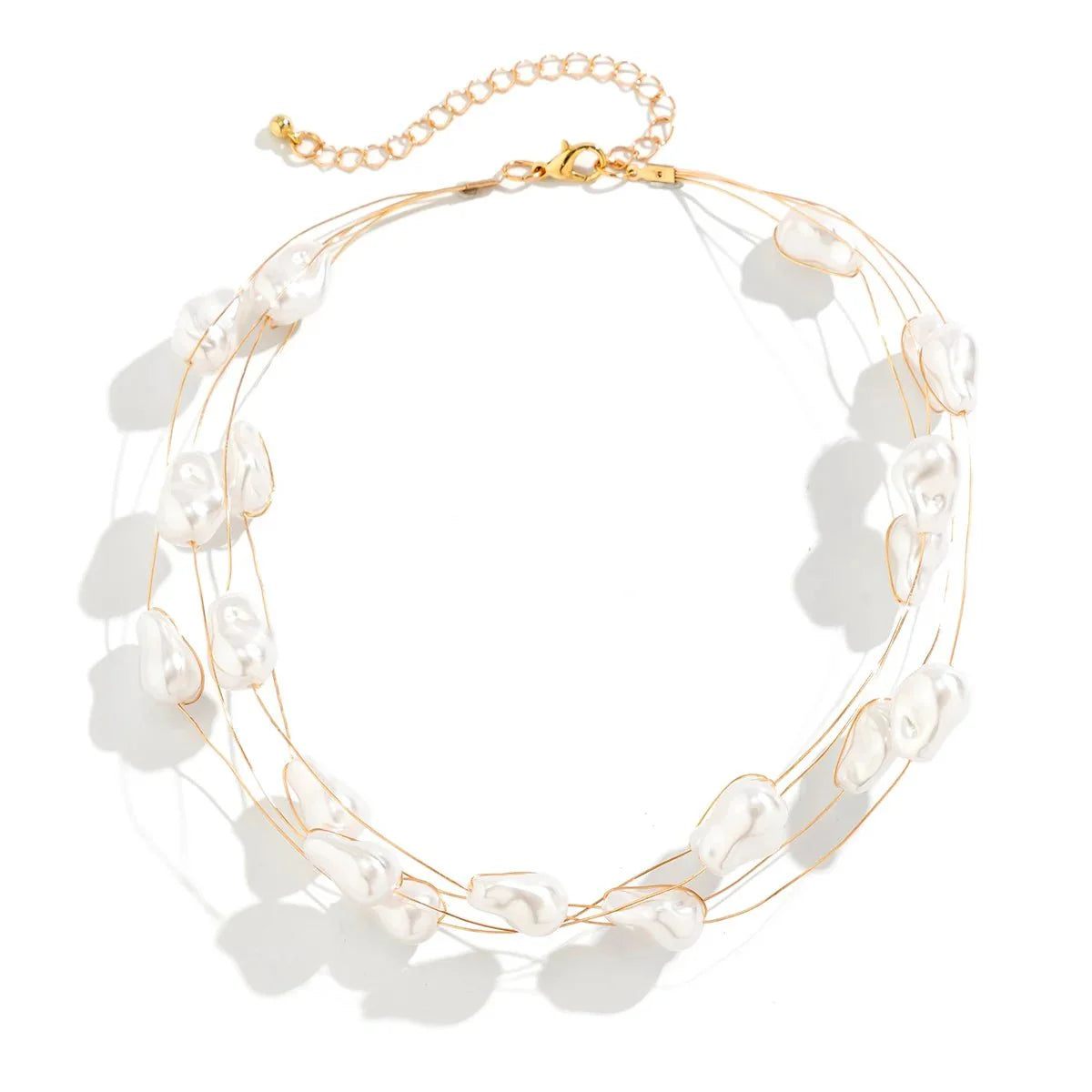 Layered Strung Pearls Bracelet and Necklace