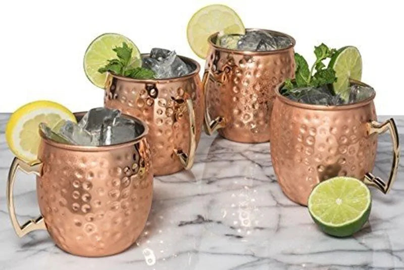 ChillCopper – Set van Gehamerde Koperen Mokken