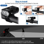 LED Bike Light – Rechargeable bike light with 6 modes for optimal visibility & safety