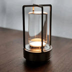 Crystal Table Lamp with Touch Brightness Control and Stainless Steel Construction