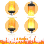 LED FLAME LIGHT PARTY LAMP - 4 MODES SIMULATING FIRE