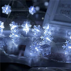 LED Snowflake Lights - String Garland Christmas Lights