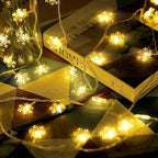 LED Snowflake Lights - String Garland Christmas Lights