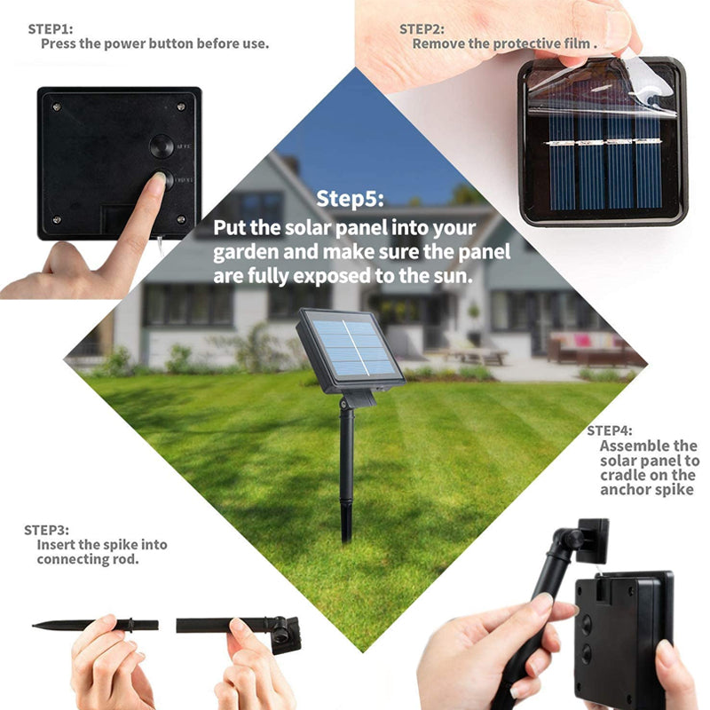Solar string lights for outdoor use | Waterproof solar garden lights