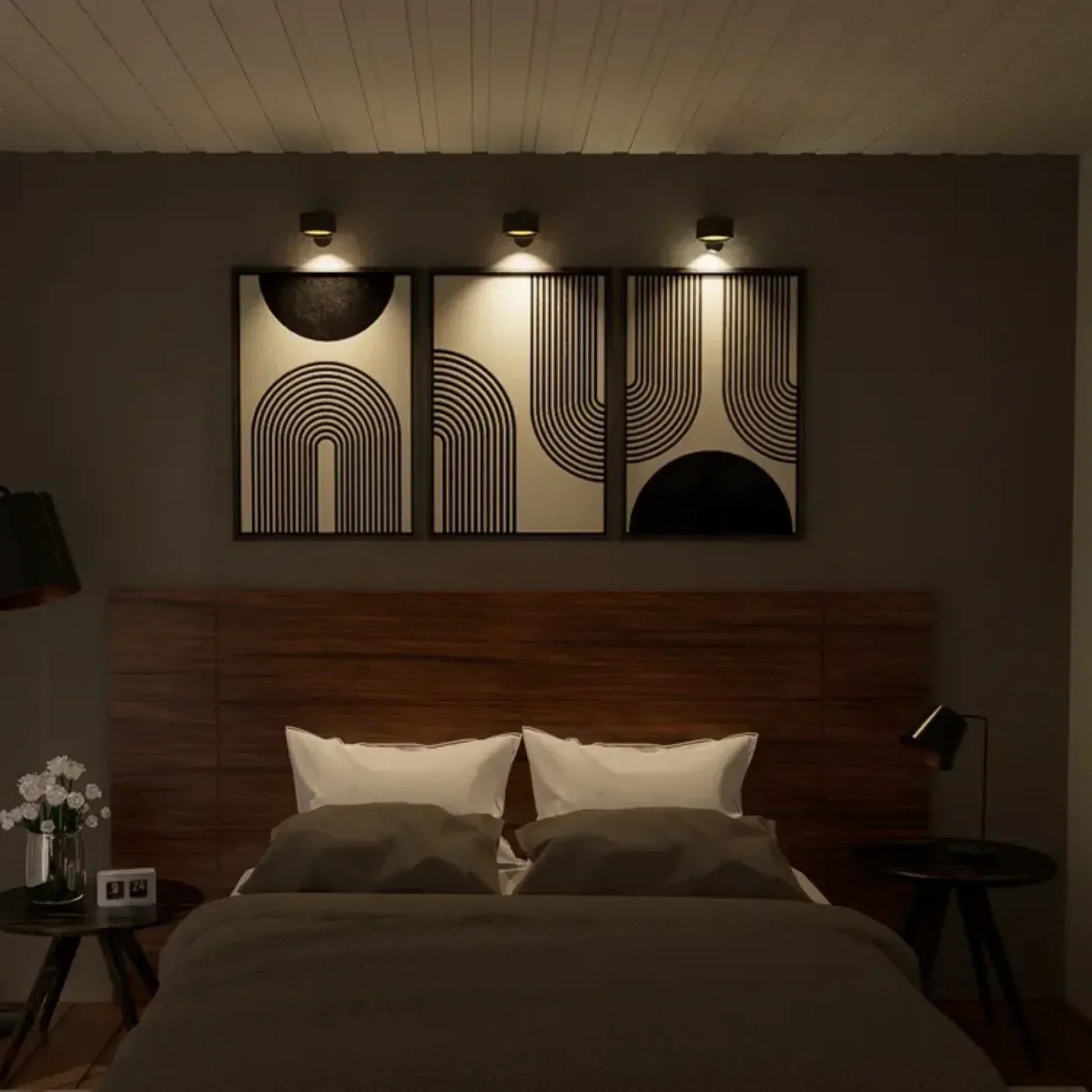 Spotlight Wireless Wall Lamp - 360° Rotation, Dimmable, Rechargeable Wall Light