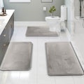 Velvet Memory Foam Bath Mat Set – Non-Slip & Quick-Dry (3 Pieces)