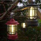 Rechargeable LED Camping Lantern | Vintage-Style, Dimmable Light for Outdoor Adventures & Home Emergencies