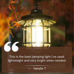 Rechargeable LED Camping Lantern | Vintage-Style, Dimmable Light for Outdoor Adventures & Home Emergencies