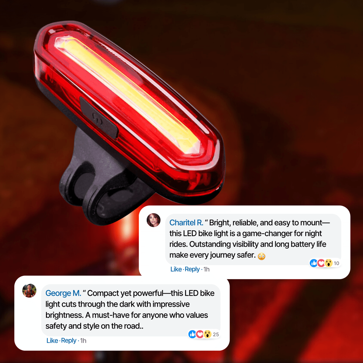 Lightup – Rechargeable LED Bicycle Light for Optimal Visibility