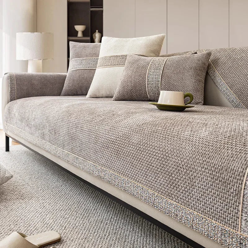 LinenLux Sofa Cover – Elegant Linen Look Protection for Clean and Stylish Living Rooms