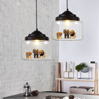 Smaller Zoo | Pendant lamp with glass shade