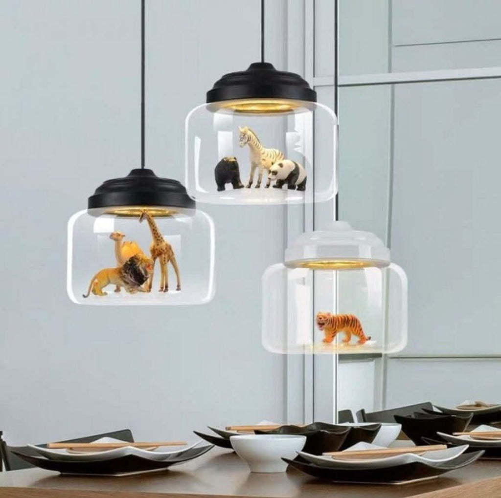 Smaller Zoo | Pendant lamp with glass shade