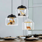 Smaller Zoo | Pendant lamp with glass shade