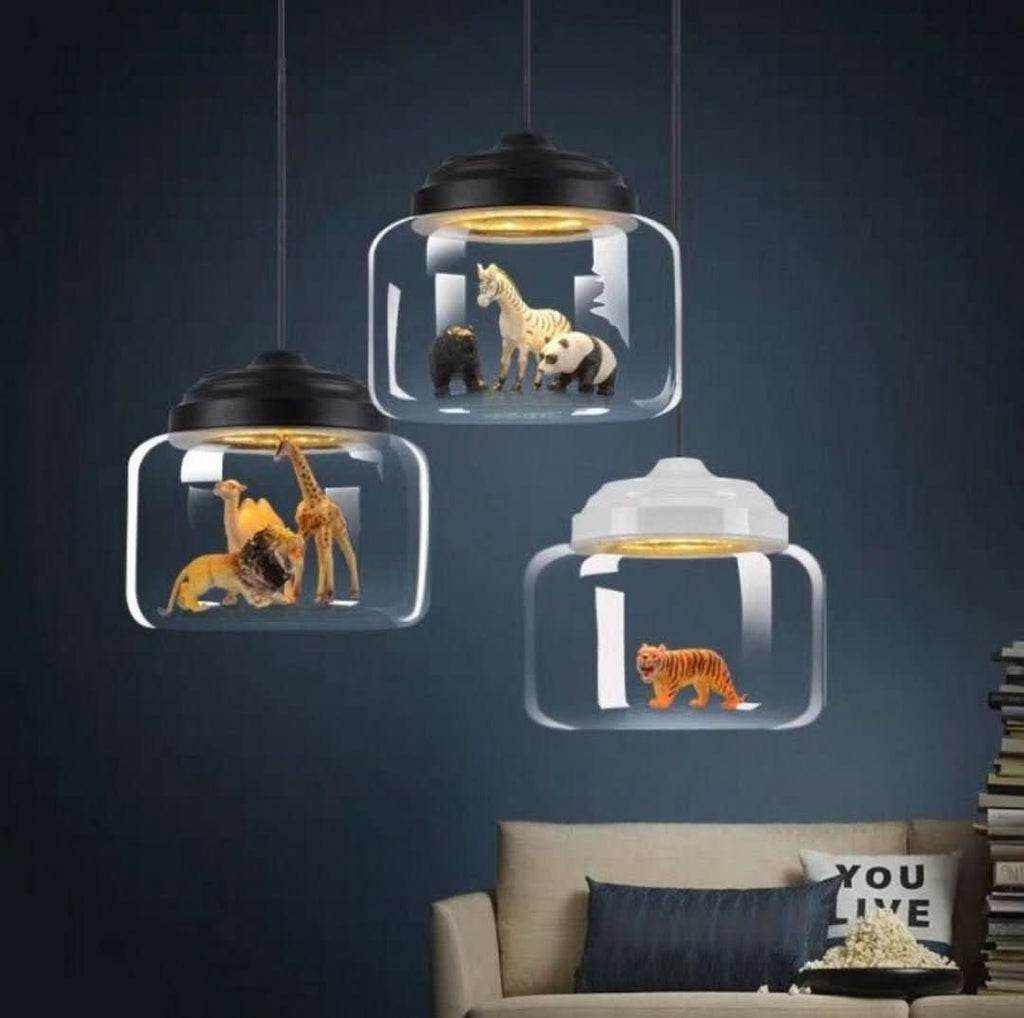 Smaller Zoo | Pendant lamp with glass shade