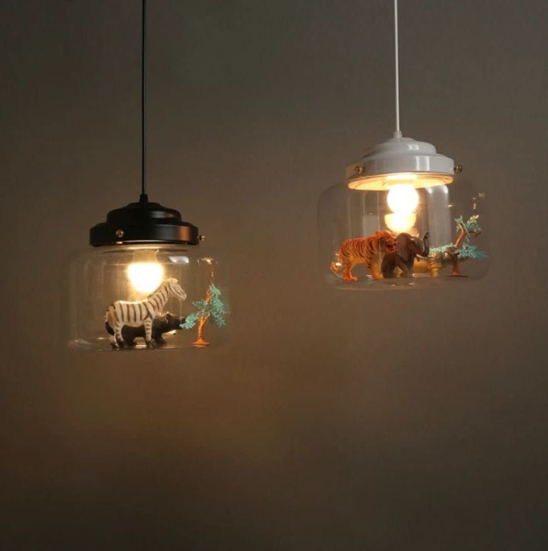 Smaller Zoo | Pendant lamp with glass shade