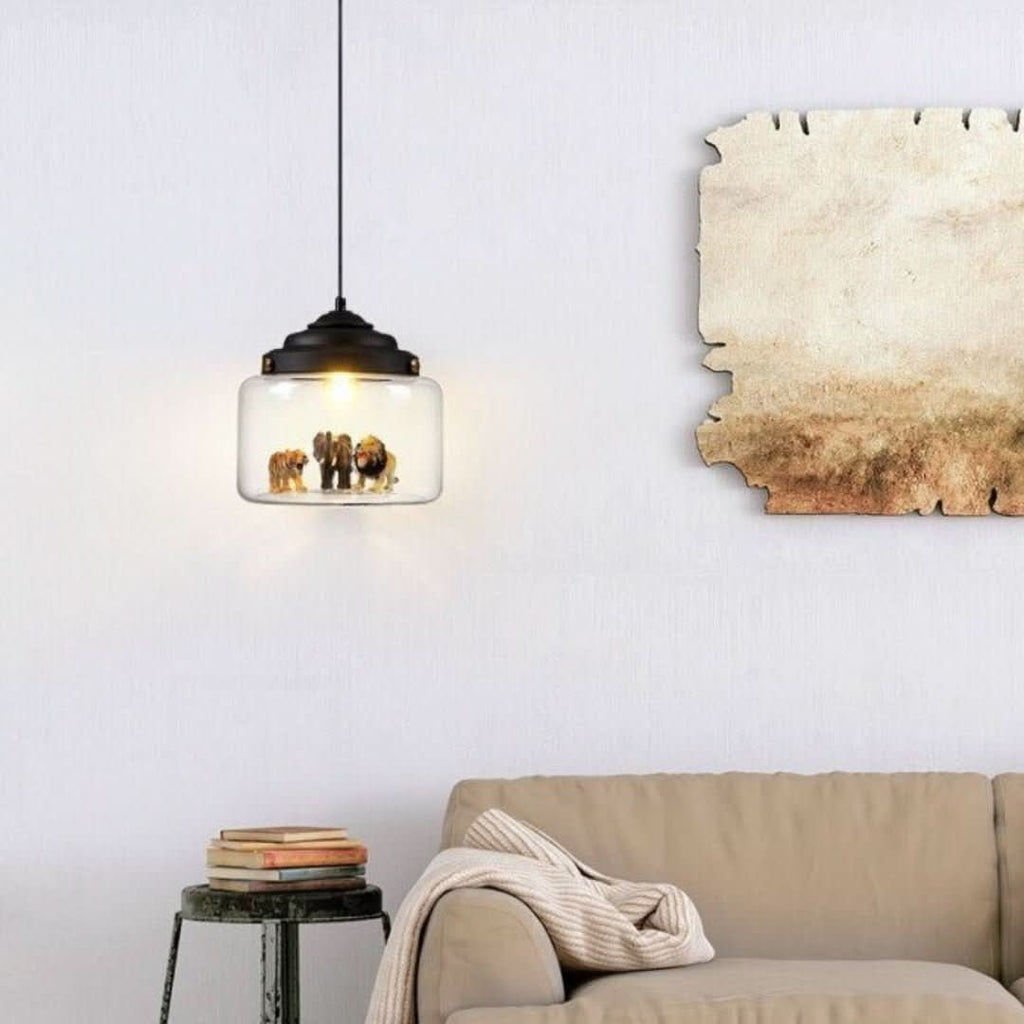 Smaller Zoo | Pendant lamp with glass shade