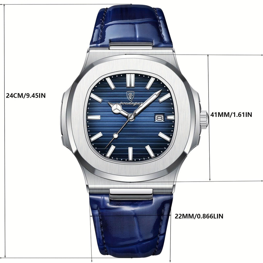 Men’s Stainless Steel Quartz Wristwatch with Date