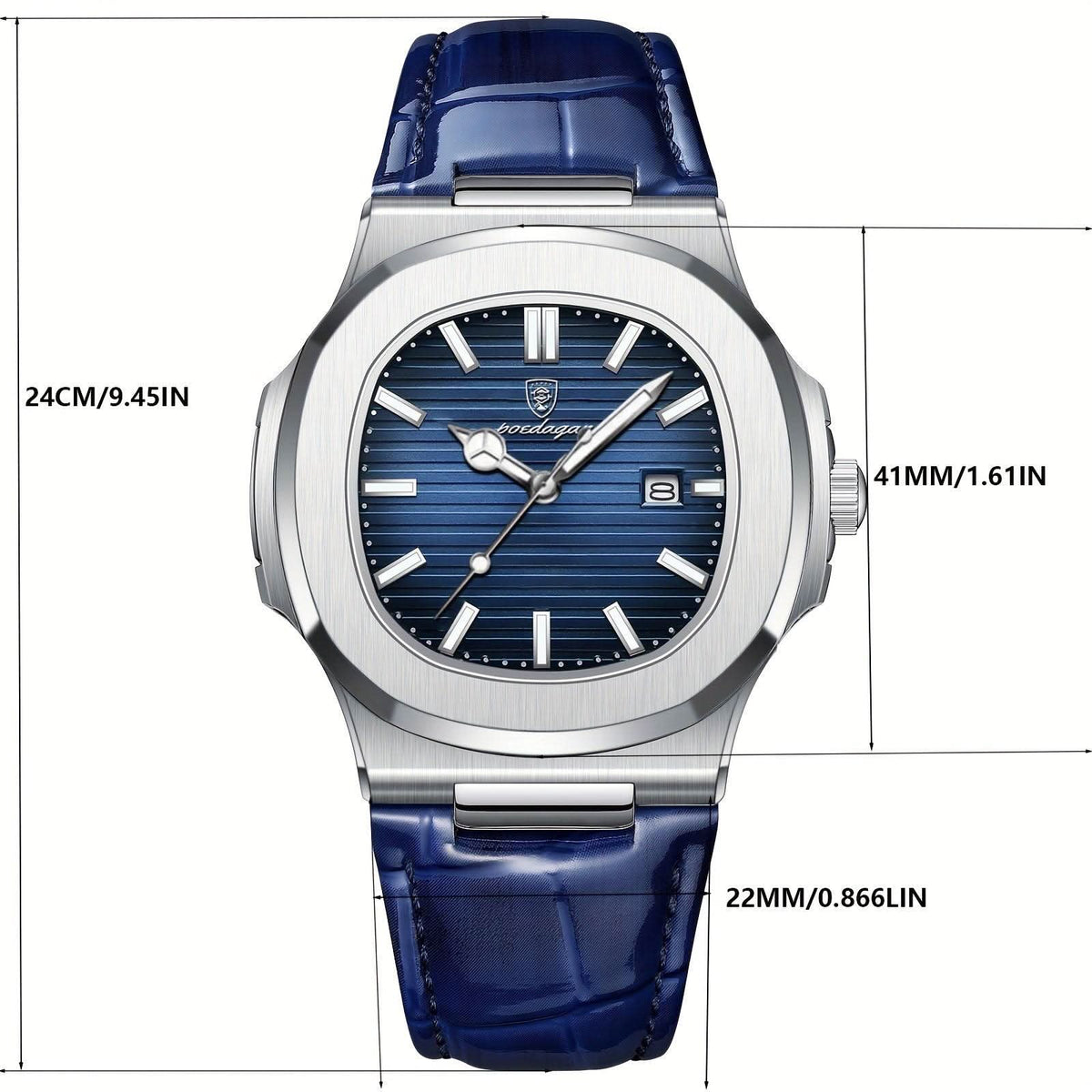 Men’s Stainless Steel Quartz Wristwatch with Date