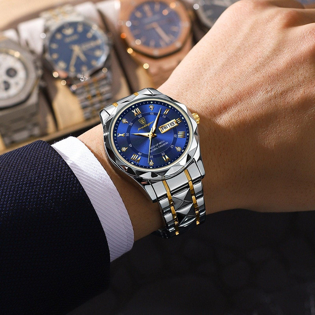 Luxurious Waterproof Men's Watch – Stylish Stainless Steel Timepiece with Accurate Quartz Movement
