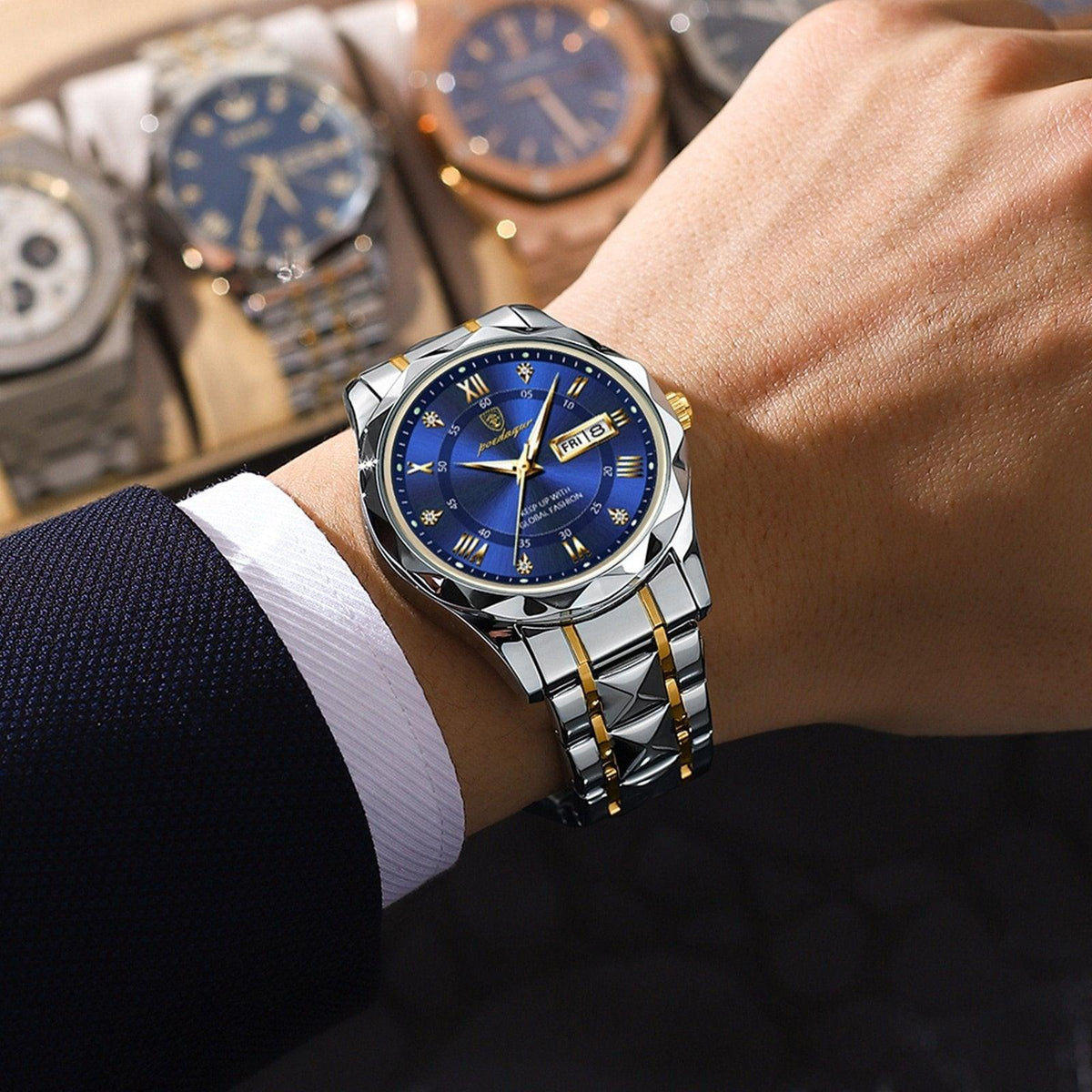 Luxurious Waterproof Men's Watch – Stylish Stainless Steel Timepiece with Accurate Quartz Movement